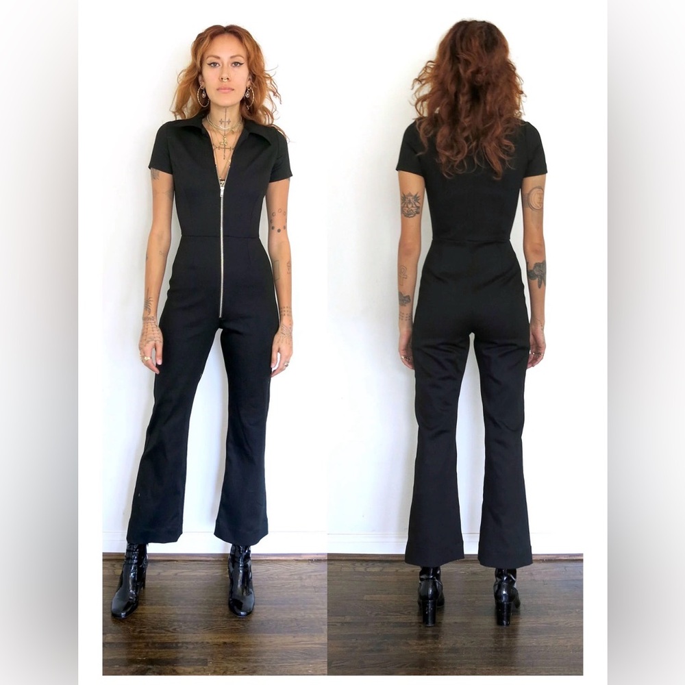 Rosecut Clothing black zip front jumpsuit